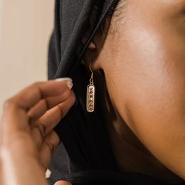 Eid Al-Fitr Gifts Trendy Muslim Earring Pendentids Pendants en acier inoxydable Cadeau pour femmes bijoux - phases de la lune 240410