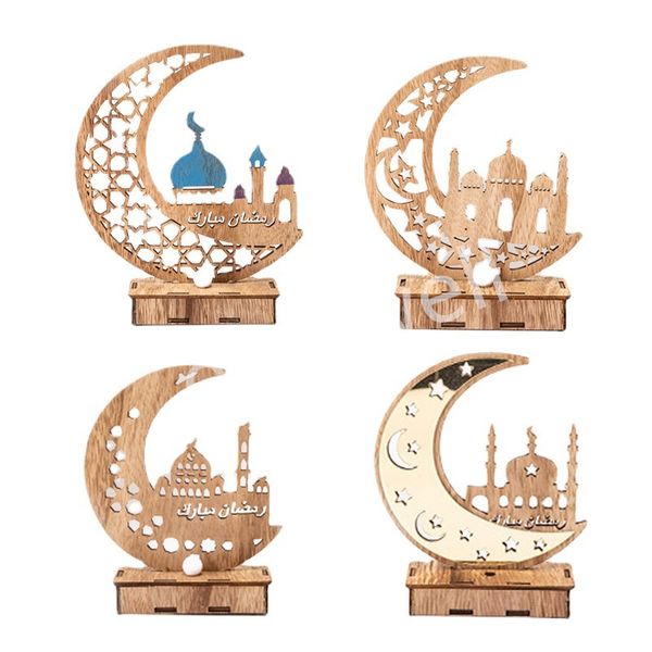 Decoración de madera Eid al-fitr para el hogar, decoración de fiesta musulmana islámica, regalos de Ramadán, Abaya AL Adha Kareem
