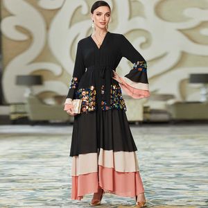 Eid zwarte pailletten Nieuw ontwerp Arabisch Dubai Abaya Kaftan Style Prom Jilbab Muslim Party Jurken Dames Elegante dames