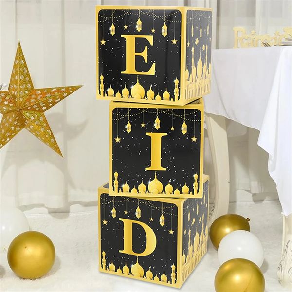 Eid Letter Boxes 2024 Ramadan Decoration for Home Muslim Islamic Party Supplies Eid Mubarak Ramadan Kareem Eid al-Fitr Box Gifts 240422