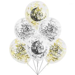Ballons Eid Mubarak, ballons joyeux Eid, décoration du Festival musulman du Ramadan, nouvel an islamique, confettis clairs 1179S