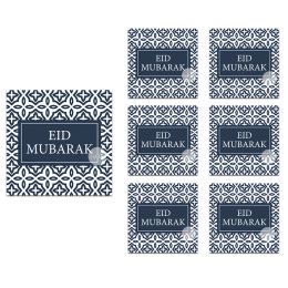 Eid Moubarak Autocollants Party musulman Favors Islamic Célébreuses vacances Eid al-Fitr Festival Cadeau de décoration carrée autocollants