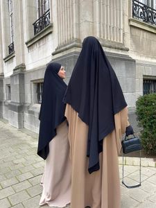 Eid gebedkleding hijab lange khimar ramdan moslim lange headcarf vrouwen één stuk jubha islamitische hijabs musulman dejellab 240403