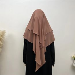 Eid Prayer Garment Long Khimar Femmes islamiques Hijab Hijab Sans manches Tops Abaya Robe Ramadan Abayas Vêtements arabes musulmans Niqab Hijabs 240403