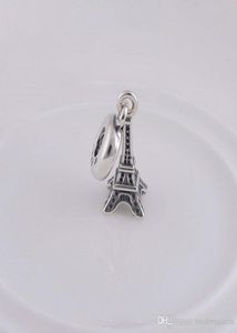 Eiffel Tower Chrams Hallazgos de joyas Componentes Charmes Beads Pendants S925 Sterling Silver Fits para pulseras de estilo Ale086h99376157