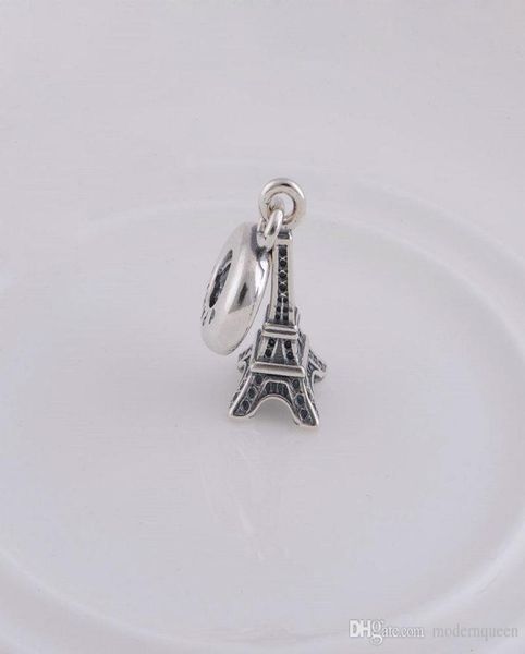 Tour Eiffel chrams résultats de bijoux composants breloques perles pendentifs S925 en argent sterling convient aux bracelets de style ale086H92824284