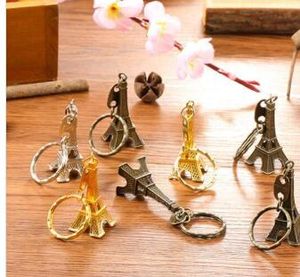 Eiffel Tower Keychain stamped Paris France Gold Sliver Bronze key ring gifts Fashion Wholesales Free shipping