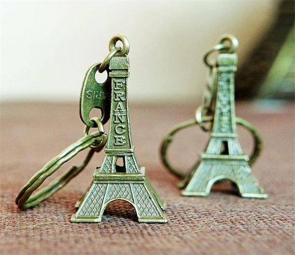 Eiffel Tower Keychain estampé Paris France Gold Sliver Bronze Key Ring Gifts Fashion ST4918048353