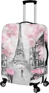 Housse de bagage imprimée tour Eiffel, protection de valise en Spandex à haute élasticité, Durable, lavable, anti-poussière, 240105