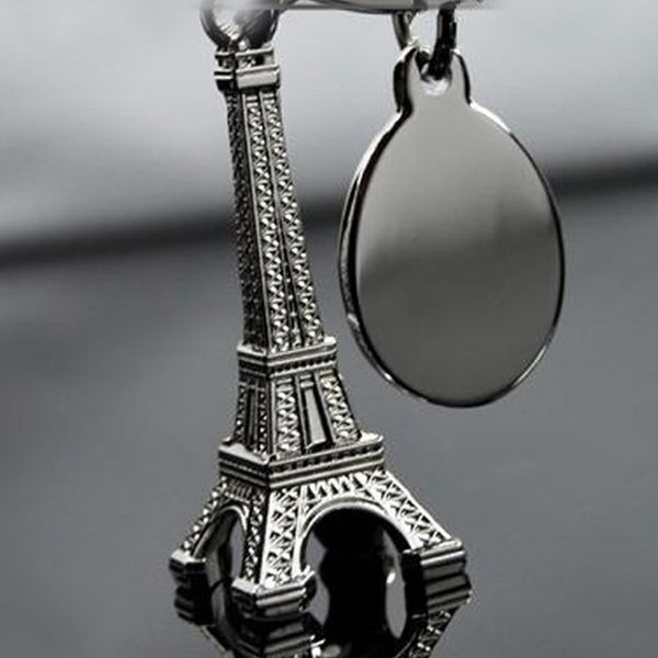 Accessoires de porte-clés en forme de tour Eiffel pour sacs à main pantalons sac à la mode pendentif ornement de voiture en peluche