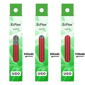 Ego de cigarette électronique de huit couleurs 510 fond fileté USB chargeant la batterie de stylo de cigarette électronique de 900 mah UGO T avec le prix usine