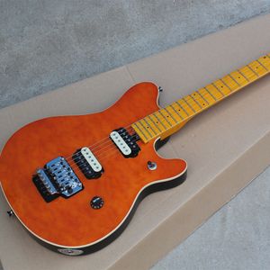 Guitare électrique à huit couleurs avec placage d'érable matelassé Humbuckers personnalisable