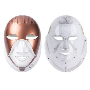 Ocho tipos de máscara de luz de color fotodinámica, instrumento de belleza de fotones LED, líneas finas suaves que iluminan la piel, masajeador de poros retráctil