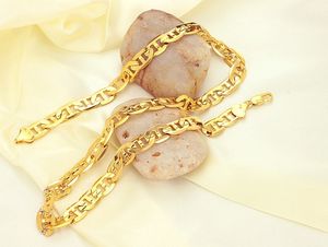 Haute qualité huit lettre en forme de collier en or massif 18K pour hommes femmes chaîne bijoux 51cm 0.9cm