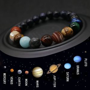 Sieraden Acht Planeten Kraal Armband Natuursteen Universum Zonnestelsel Armband voor Mannen