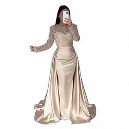 Eightale Sparkly Avond Dr voor Bruiloft O-hals Lg Mouwen Mermaid Prom Jassen vestido elegante mujer para fiesta D1F7 #