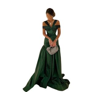 Eightree verde esmeralda vestidos de baile sirena mancha Vintage plisado vestidos largos de noche Abendkleider Dubai 2023 ocasión Formal