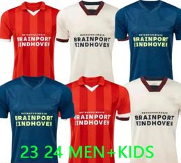 Eindhoven Away Soccer Jerseys enfants hommes kits 2023 2024 Hazard FABIO Silva Accueil hommes enfants maillots de football enfants ensemble TOP kits adultes XAVI 10 JJ 3.19