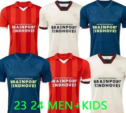 Eindhoven Jerseys de fútbol Kits Men Kits 2023 2024 Hazard Silva Home Men Kids It Football Set Top Kits para adultos Xavi 10