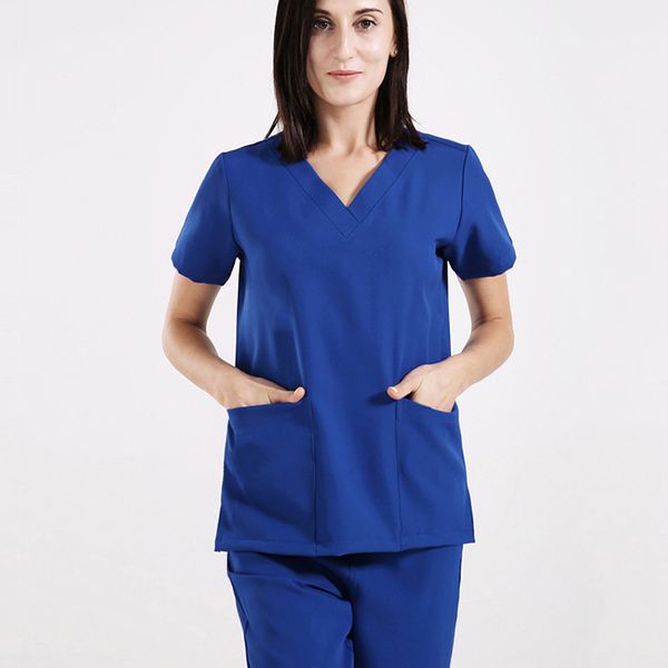 Eithexu pantalons et hauts deux pièces pour femmes, uniformes d'infirmière de haute qualité, uniformes de gommage d'allaitement médicaux personnalisés