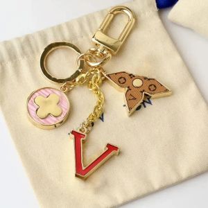 Eities Mode Brief Letter Designer Keychains Metal Keychain Dames Tas Charm Hanger Auto onderdelen Auto Key Chain met geschenken Box Dust Bag Louiselies Vittonlies