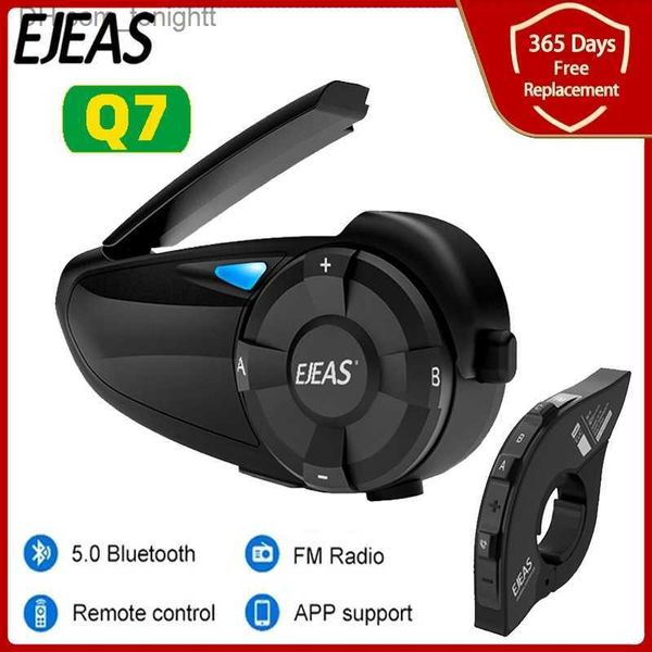 EJEAS Q7 Quick7 Bluetooth 5.1 associez rapidement un casque d'interphone de moto étanche jusqu'à 7 coureurs Interphone sans fil Q230830