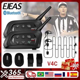 EJEAS V4C Voetbalscheidsrechter Intercom Bluetooth 5.1 Headset 4 Mensen Universele Interphone Communicatie Hoofdtelefoon 1500M Handsfree Q230830