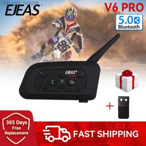 EJEAS V6 PRO Bluetooth5.0 Motor Intercom Helm Headset Draadloze Interphone Communicator Voor 6 Rijders Handsfree Waterdicht Q230830