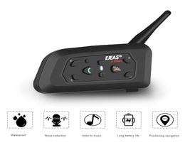 EJEAS V6 Pro motorfiets intercomhelm draadloze Bluetooth-headset met microfoonkit 6 rijders 1200M muziek 850mAh waterdicht1450074