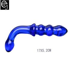 EJMW Pyrex glas Dildo Artificial Penis Dick Crystal Anal Bead STUK SEX TOETS VOOR VROUWEN Vrouw Crystal Glass Dildo Blue Y181022670695