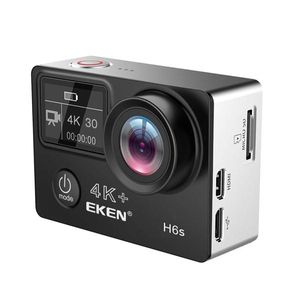 EKEN H6s EIS 4K Wifi Caméra d'action sportive 170 Degrés de voiture Objectif Fisheye Grand Angle HD OLED Double Écran - Noir