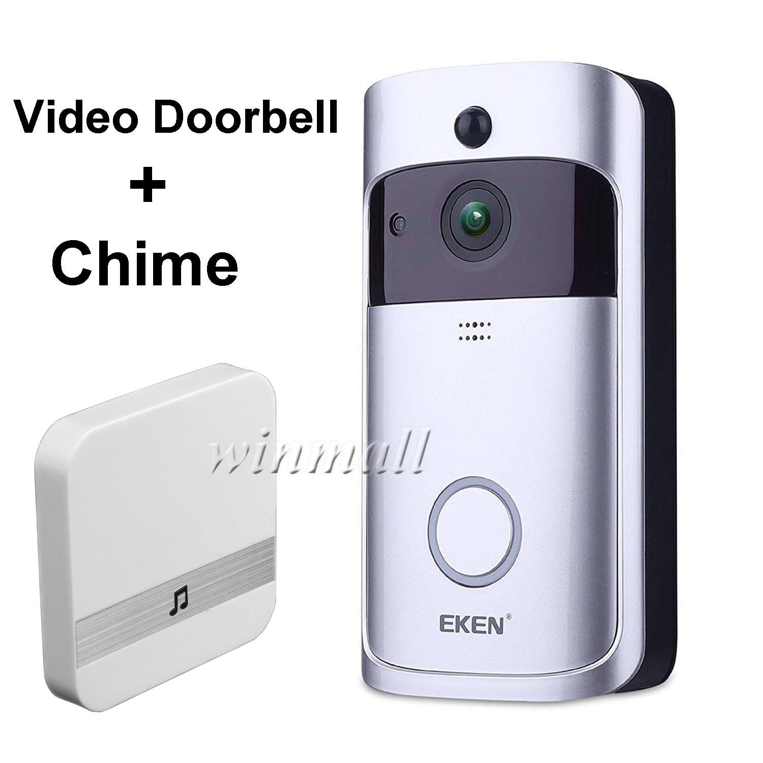 EKEN Smart Video Doorbell V5 + Carillon Intérieur 720P HD Wifi Caméra