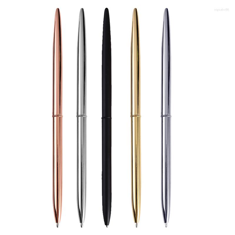 El Desk Pen Selling Products Minimum Order Give Away Chrome Plated Long Metal Silver Gold Rose Slim