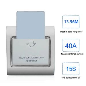 El interrupteur d'économie d'énergie haute fréquence 13 56M 110V 220V 40A carte IC mise hors tension 15s retard 231226