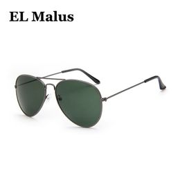 [EL Malus] 2018 gafas de sol de piloto de aviación Retro de moda para hombres UV400 Vintage oro negro plata verde marco grande espejo mujeres hombre SG012