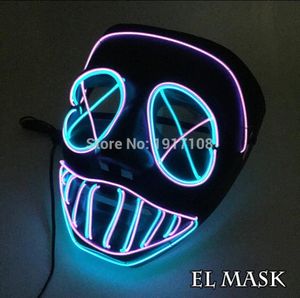 El New Halloween Mask Flashing El Wire Masque brillant Masque Flexible LED LEON POUR DANSE DJ BAR TARNIVAL Decoration 2333762