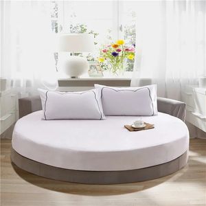 El Round Litting Free de lit ajusté avec bande élastique à thème romantique El Round Mattress Couverture diamètre 200cm-220cm 240424
