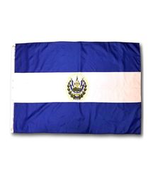 El Salvador Flag High Quality 3x5 Ft National Banner 90x150CM Festival Fête Cadeau 100d Polyester Indoor extérieur imprimé et 1037367
