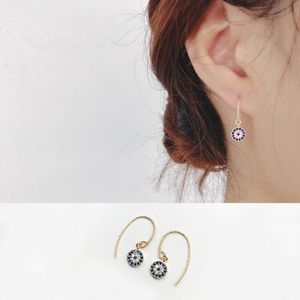 Elaborado s925 ojo de plata del diablo pendientes accesorios de moda favoritos femeninos para mujeres niña bonito regalo envío gratis