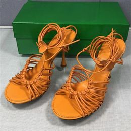 Tongs à bandes élastiques, sandales à talons hauts pour femmes, nouveau Design, sandales romaines pour dames, chaussures d'été Sexy à semelle chaude, 2022