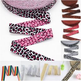 Bandas elásticas de 2.5 cm de goma elástica Bandas de cintura de leopardo Elastique Couture Diy Garmen Bajo