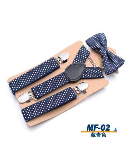 Elastic Boys Suspender Bowtits Set Bretelle Bambino Wedding Bowties Sous-Baby Kids Polka Dots Bow Ties Braces Kids9350140