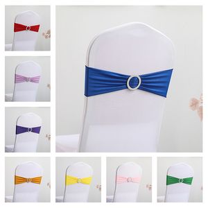 Elastic Chair Sashes Knot Bands Wedding Chair Decoration Chair Bows For Party Banquet Event