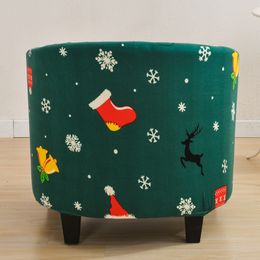 Elastische clubstoel Cover Christmas Bathtub Fauteuil Covers Bar Teller Single Sofa Protector Dust-Proof Furniture Slipcover 1pc