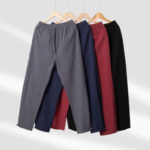 Pantalon de coton et de lin élastique printemps et automne nouveau pantalon masculin décontracté