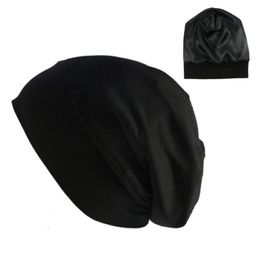 Coton élastique Colon Turban Couleur solide Femmes Bonnet Bonnet Hijabs Inner Cap Muslim Tête enveloppe Femme Wrap chimio Boneie Skull Caps173B