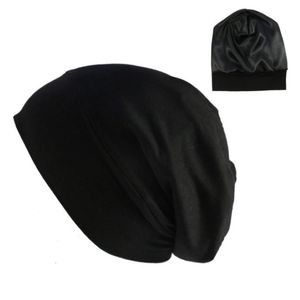 Élastique Coton Turban Chapeau Solide Couleur Femmes Foulard Bonnet Intérieur Hijabs Cap Musulman Head Wraps Femme Wrap Chemo Beanie Skull Caps268T