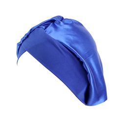 Elastische kruis brede rand Sleep Cap Satin slaapkap