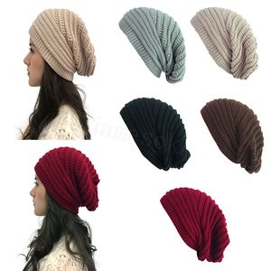 Gorro elástico tejido, gorro suave para mujer, cálido gorro de viaje de ganchillo, gorro informal para hombre, gorro de esquí para invierno al aire libre DC958