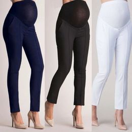 Pantalon de grossesse des vêtements de maternité élastique pour les femmes enceintes pantalon pleine longueur 240522